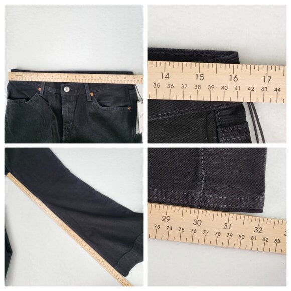 Re/Done Womens Originals 70s Low Rise Bell Bottom Jeans Size 29 Black New - Picture 12 of 14
